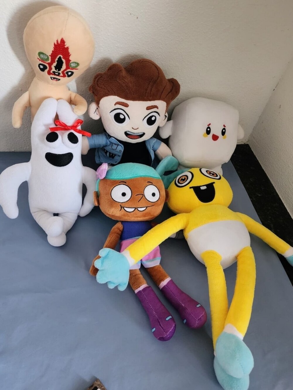Kids Plush Toy Collection - Yellow, White, Brown, Blue, Purple Mix